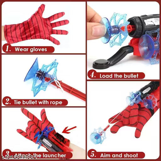 🕷️🕸️ Spider Web Shooters Toy – Hero Launcher Wrist Set for Kids! 🦸♂️✨