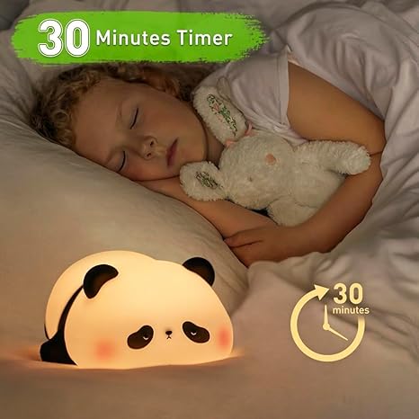 πΌπ Sleeping Panda Night Light β Touch Silicone Cute Animal Lamp ππΌ
