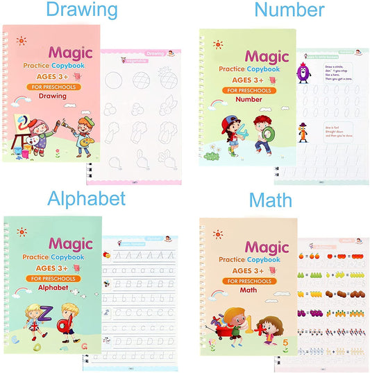 β¨π SHNMN Sank Magic Practice Copybook Set for Kids β Reusable Writing Practice πβ¨