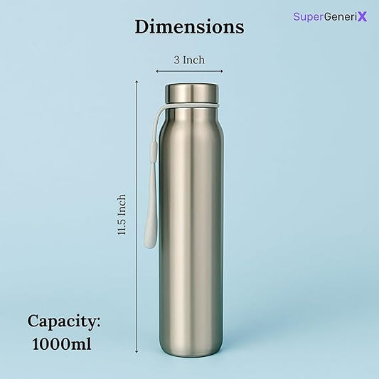 π₯€β¨ Stainless Steel Water Bottle β 1000ML | Strong. Safe. Stylish. β¨π₯€