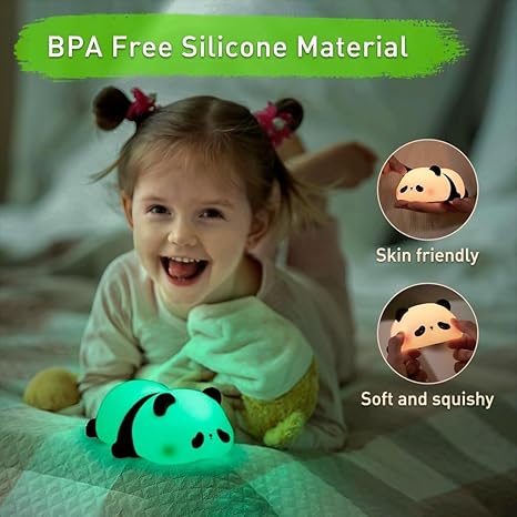 πΌπ Sleeping Panda Night Light β Touch Silicone Cute Animal Lamp ππΌ
