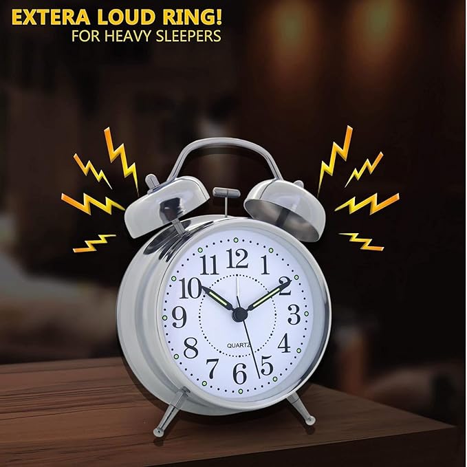 ⏰✨ Vintage Twin Bell Alarm Clock – Classic Style, Loud & Reliable! ✨⏰