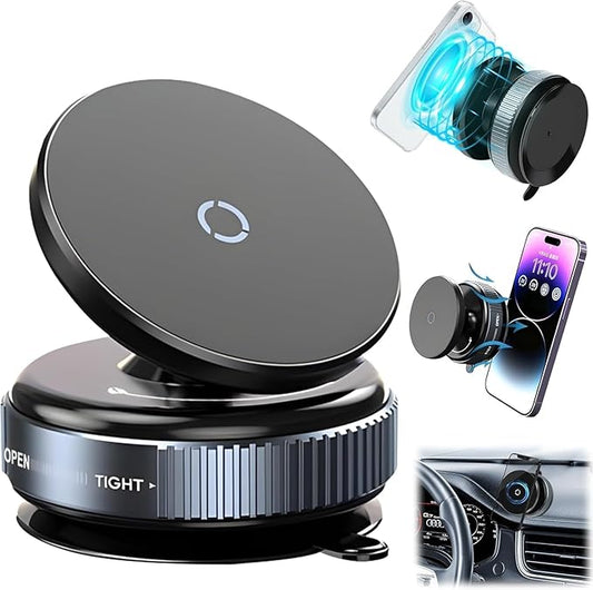 📱🚗 360° Vacuum Magnetic Phone Holder – Strong Grip, Safe Drive! 🚗📱