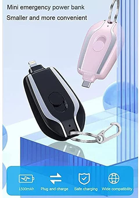🔋 Mini Power Emergency Pod Keychain Charger ⚡ (1500mAh) 🔥