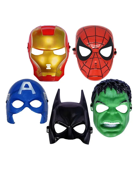 🦸‍♂️✨ Super Hero Theme Cartoon Mask – Kids Party Fun 😍🔥