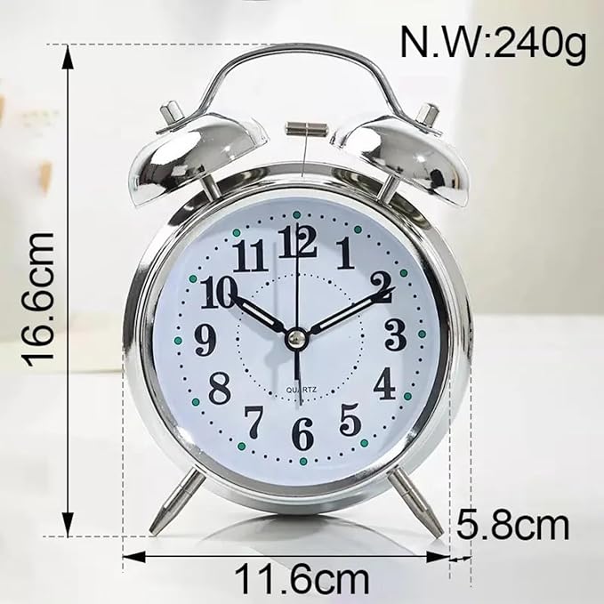 ⏰✨ Vintage Twin Bell Alarm Clock – Classic Style, Loud & Reliable! ✨⏰