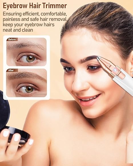 💄✨ 2-in-1 Eyebrow Trimmer for Women –  Precise Facial Hair Remover ✨💄