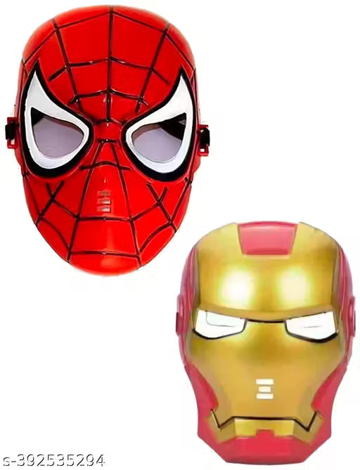 🦸‍♂️✨ Super Hero Theme Cartoon Mask – Kids Party Fun 😍🔥