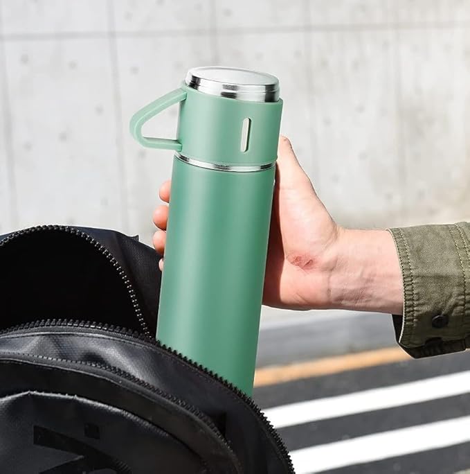 ☕❄️ Vacuum Flask Set – Hot or Cold, Stay Bold! (500ml) ❄️☕