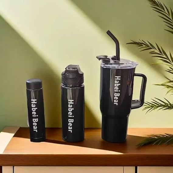 💧💙 3-Piece Motivational Water Bottle Set – Drink Smart, Stay Fit! 💙💧