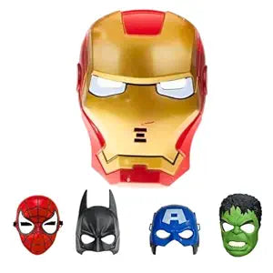 🦸‍♂️✨ Super Hero Theme Cartoon Mask – Kids Party Fun 😍🔥