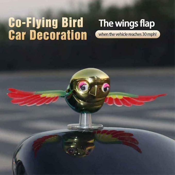 🕊️✨ Flying Bird Car & Bike Decoration – Flapping Wings Showpiece (5 cm) ✨🕊️