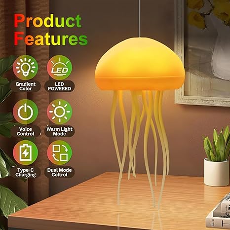 🪼✨ Jellyfish LED Night Light – Magical Ocean Glow for Kids Room! ✨🪼