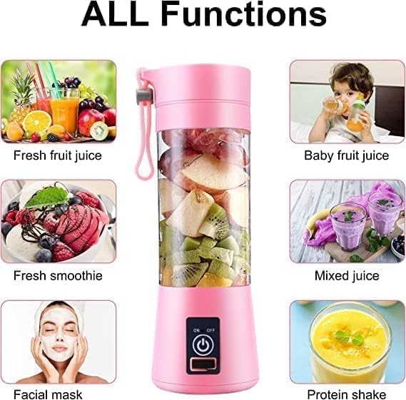 🥤⚡ 380ML USB Rechargeable Mini Juicer Mixer – Fresh Juice Anytime! ⚡🥤