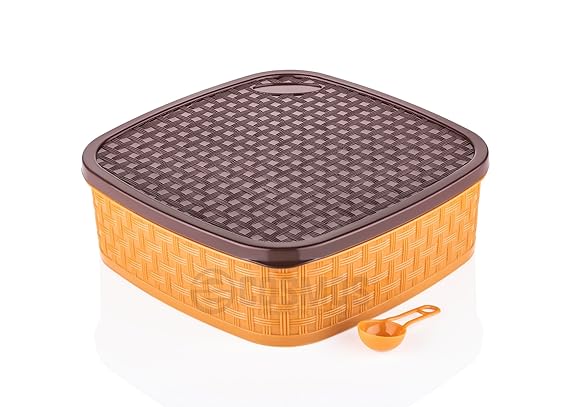 🍱✨ 7-Section Plastic Square Masala Rangoli Dabba – Neat & Handy Storage! ✨🍱