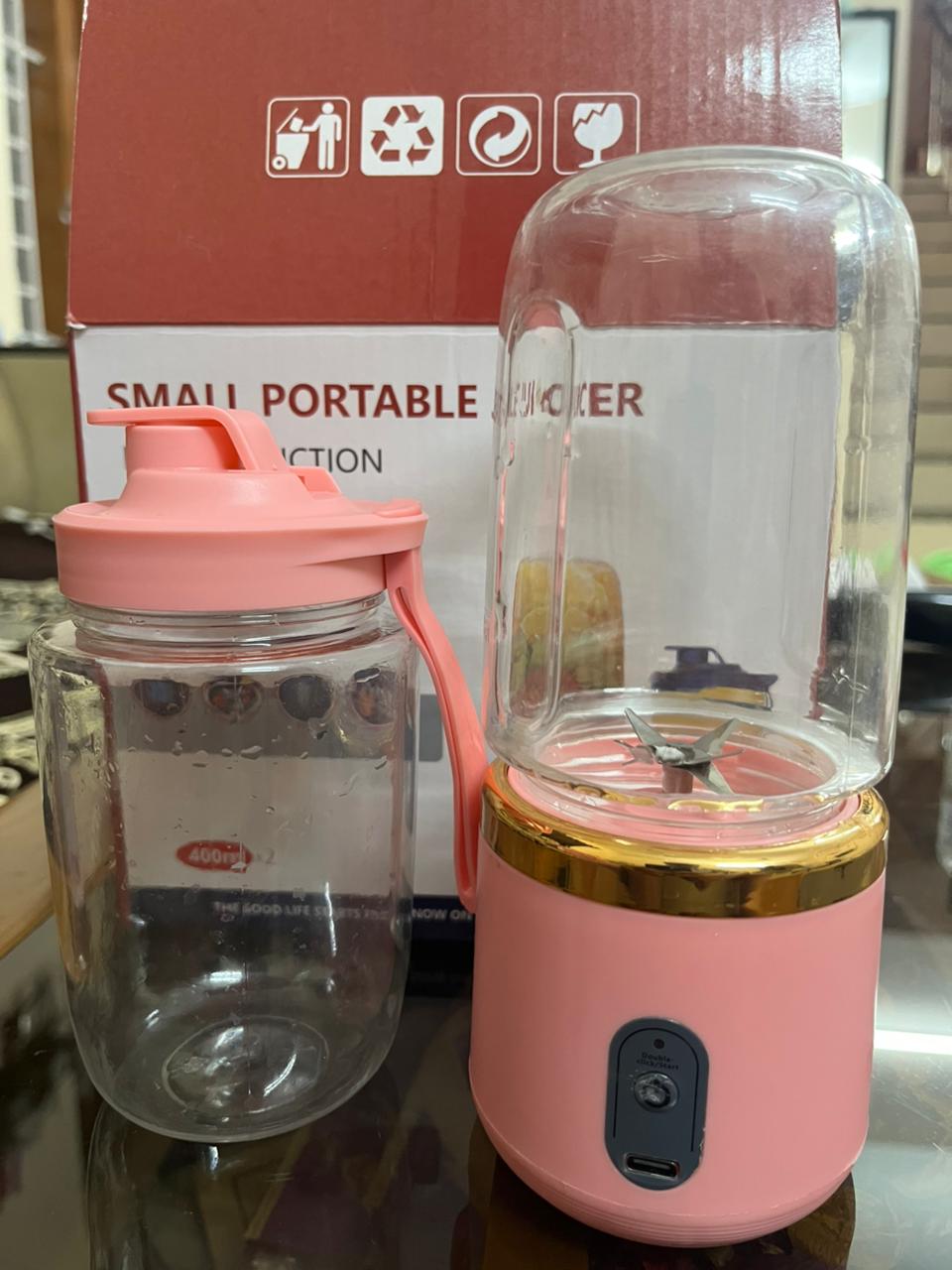 🔵🥤 Portable USB Rechargeable Mini Smoothie Blender – Power in Your Hands! ⚡🍓