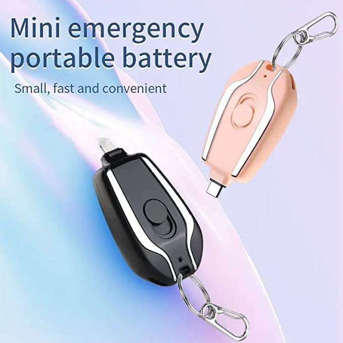 🔋 Mini Power Emergency Pod Keychain Charger ⚡ (1500mAh) 🔥