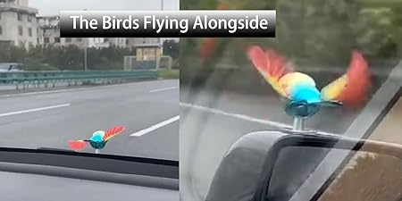 🕊️✨ Flying Bird Car & Bike Decoration – Flapping Wings Showpiece (5 cm) ✨🕊️