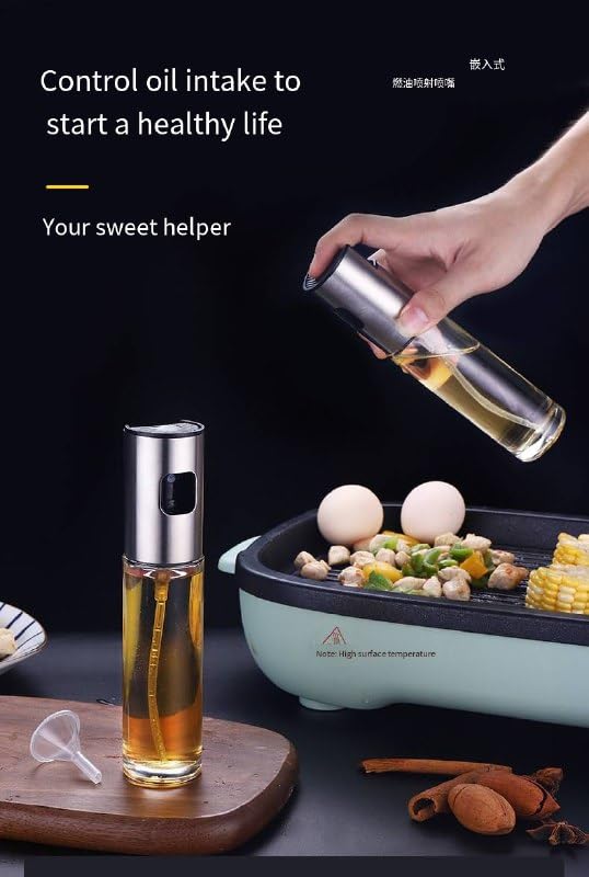 🍳✨ Glass Oil Spray Bottle for Kitchen – Healthy Cooking Made Easy! ✨🍳